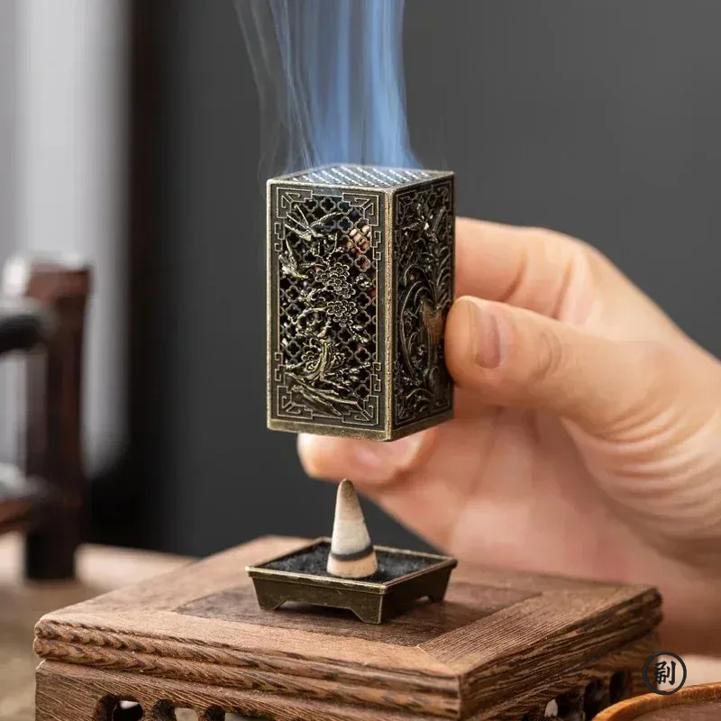 Incense Cone Holder - Square Vertical Incense Burner Small Xiangyun