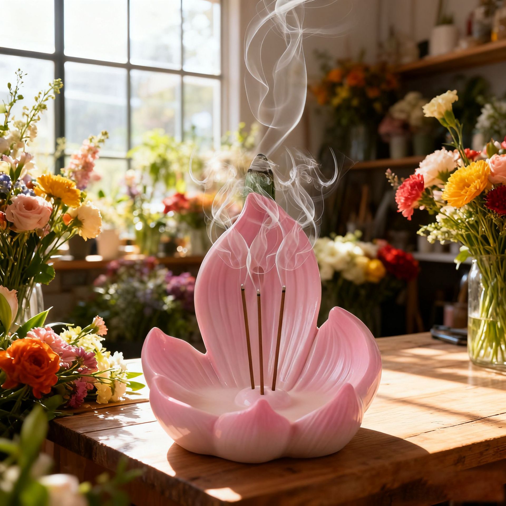 Incense Cone Holder - Resin Lotus Incense Burner Holder for