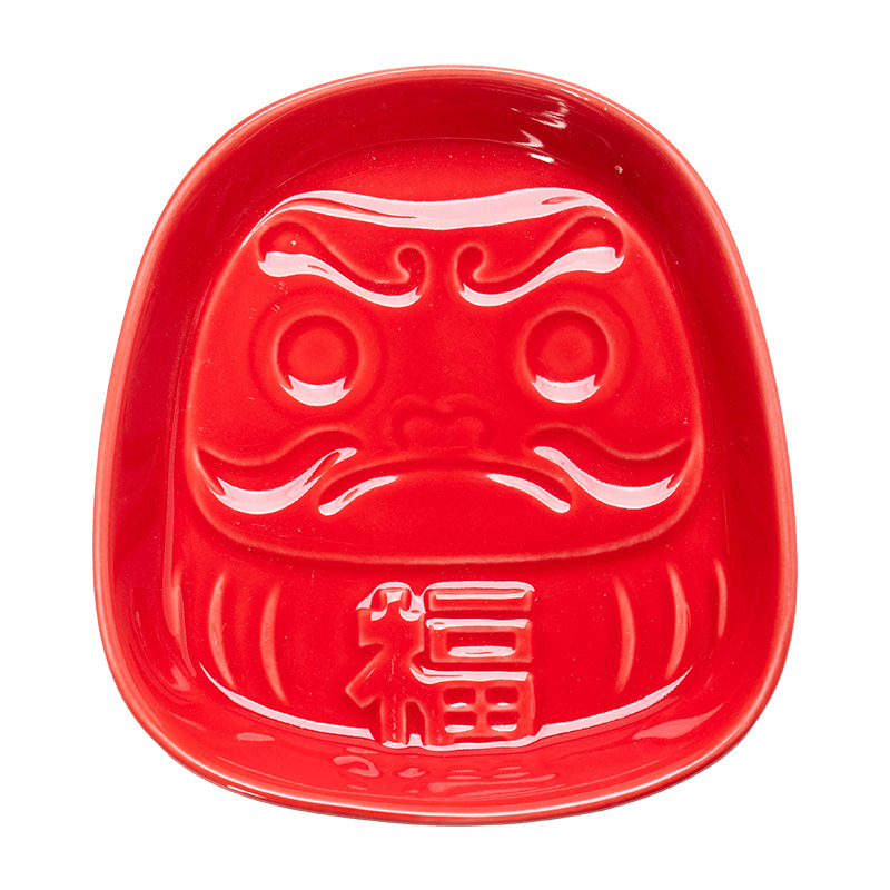 Incense Cone Holder - Home Desk Decor Japanese Ceramic Daruma