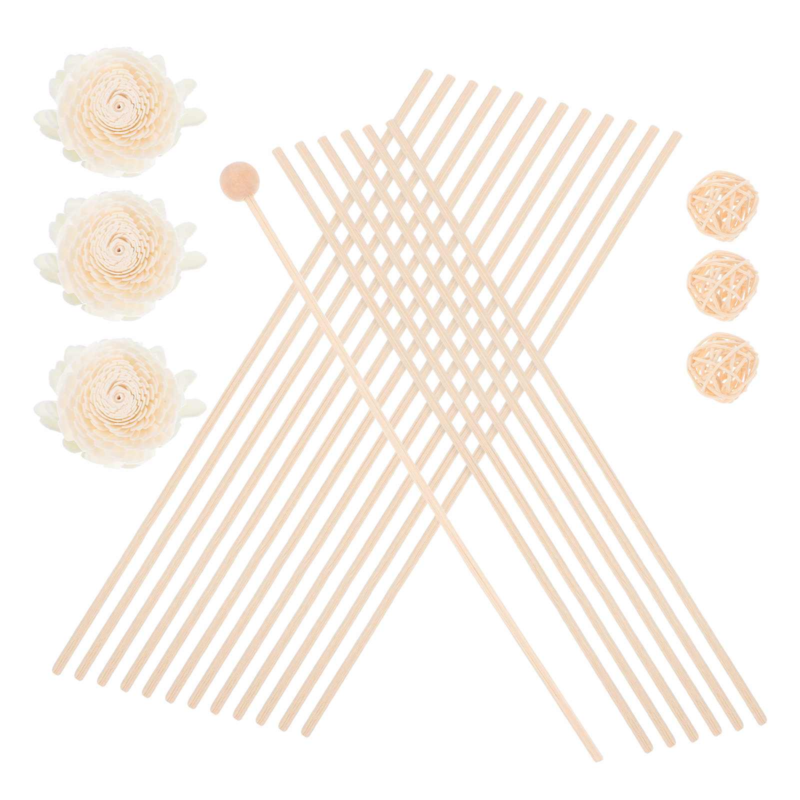 Home Fragrance Aroma Set - Fragrance Diffuser Sticks Set Natural Rattan