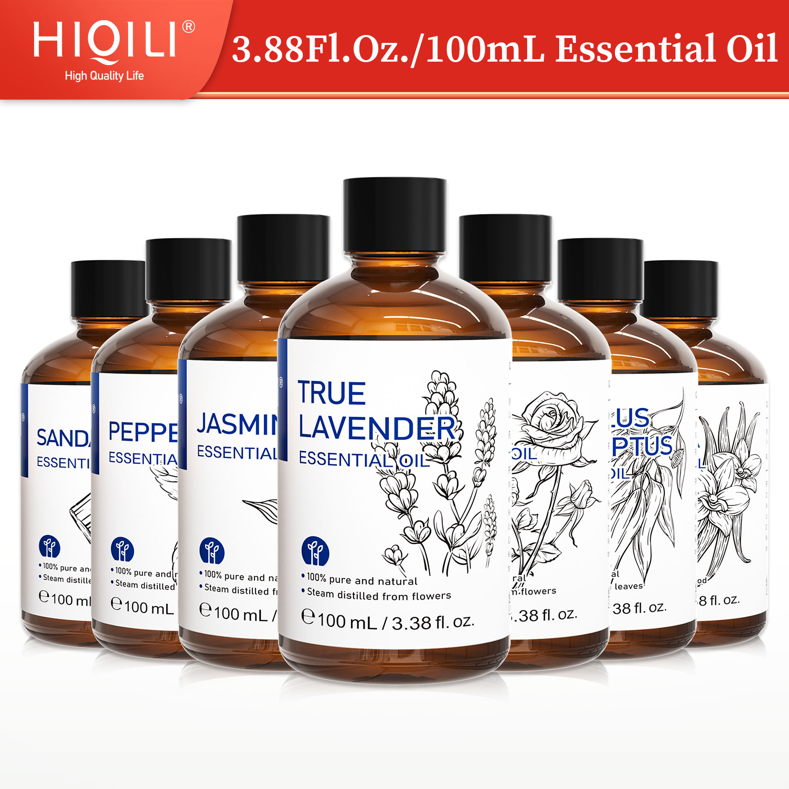 Home Fragrance Device - HIQILI 100% Natural,100mL Essential Oil Used