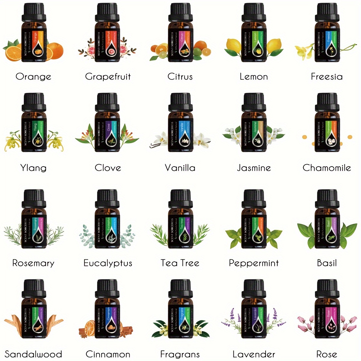 20pcs/set Essential Oil Set La - огляд і ціна Home Fragrance Oil Diffuser