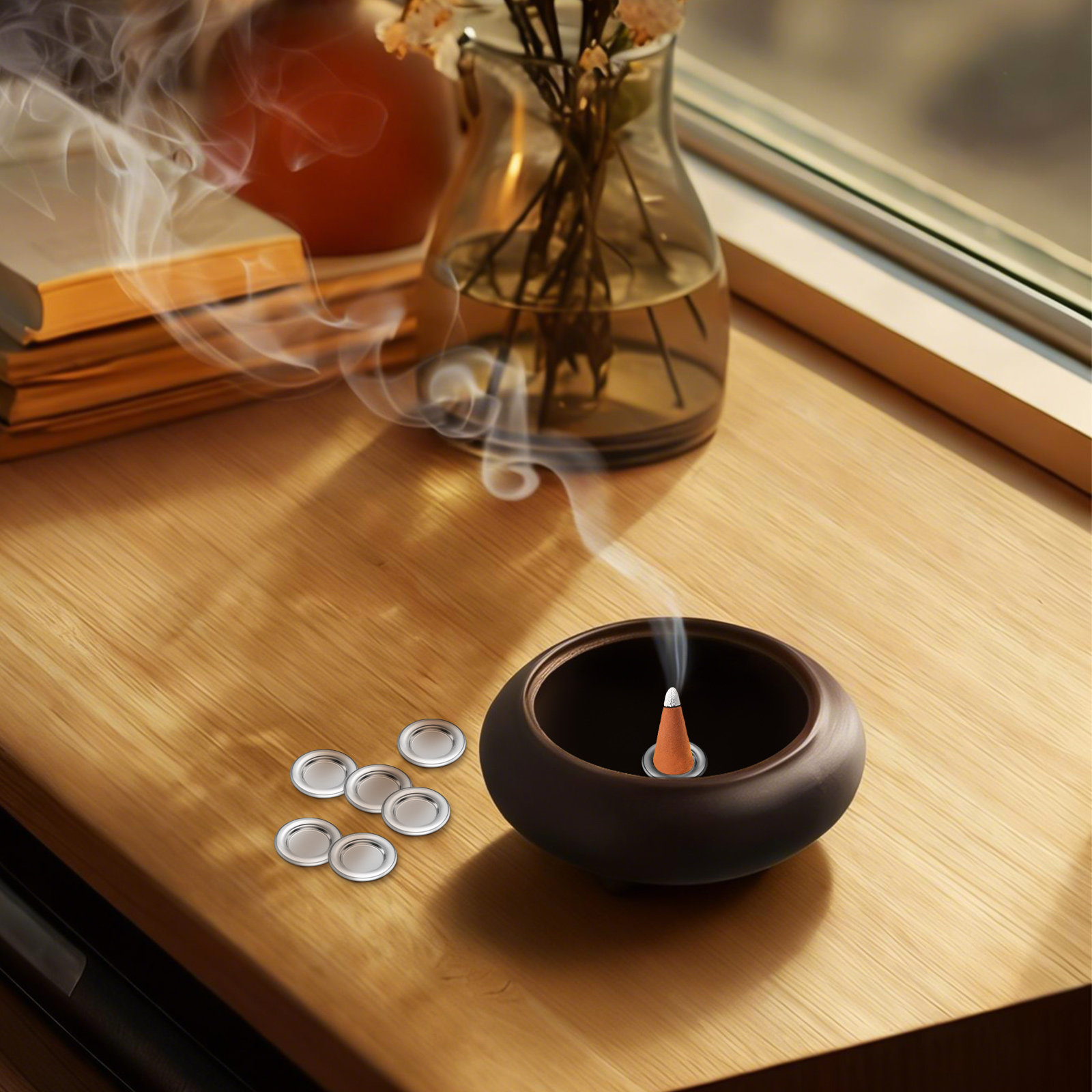 20Pcs Metal Incense Tray Alumi - огляд і ціна Incense Cone Holder